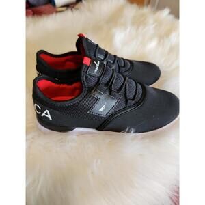 Nautica Boy's Black Sneakers with Red Interior - Comfortable & Stylish
